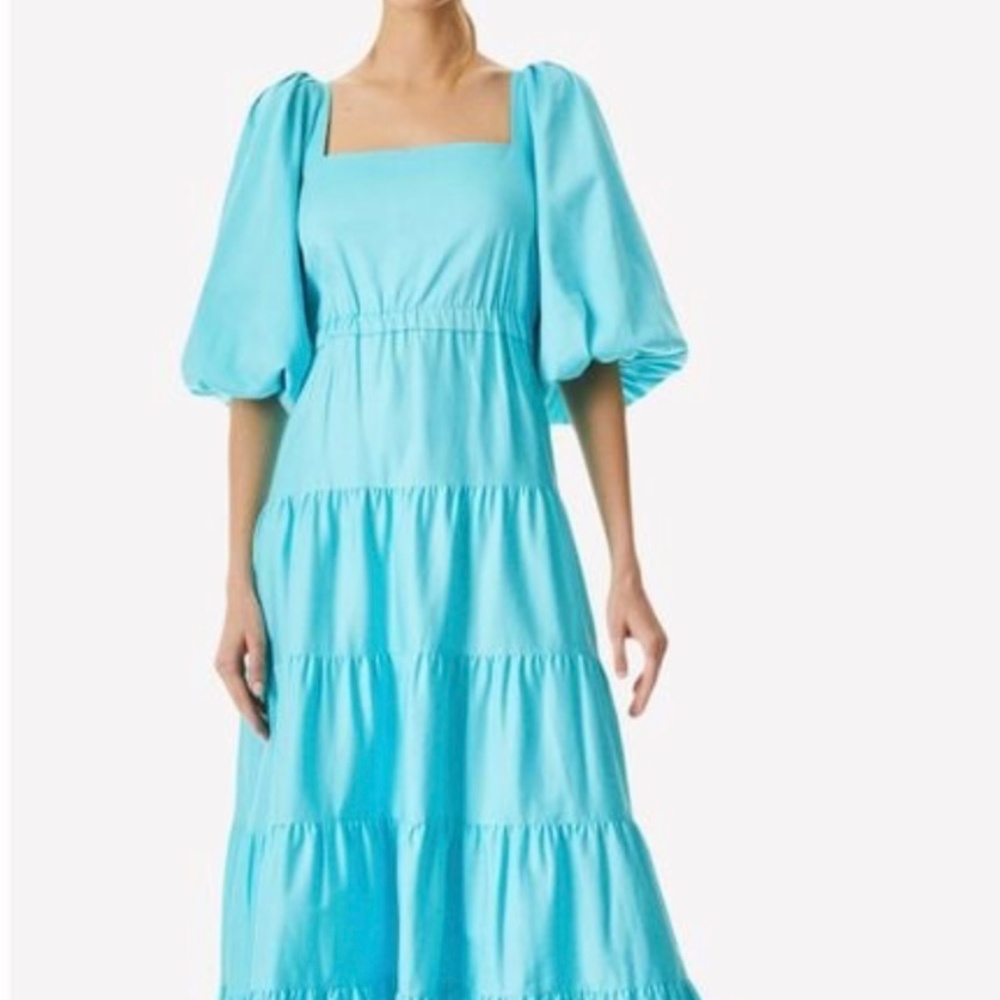 ALICE + OLIVIA Shayla  tiered  cotton-blend maxi dress